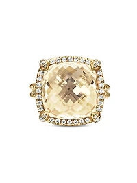 Chatelaine Pavé Bezel Ring 18K Yellow Gold