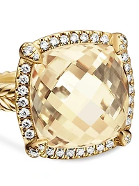 Chatelaine Pavé Bezel Ring 18K Yellow Gold