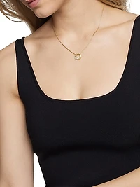 Crossover Pendant Necklace in 18K Yellow Gold with Diamonds