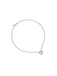 Crossover Pendant Necklace in 18K Yellow Gold with Diamonds