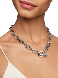 DY Madison Toggle Chain Necklace Sterling Silver, 11mm