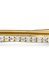 Pavé Crossover Two Row Bracelet in 18K Yellow Gold