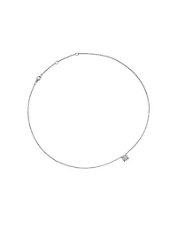 Petite Chatelaine Pendant Necklace in Sterling Silver with Pavé Diamonds, 7mm