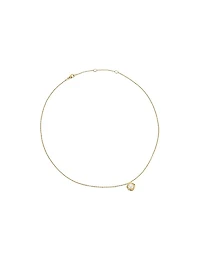 Crossover Infinity Pendant Necklace In 18K Yellow Gold With Pearl