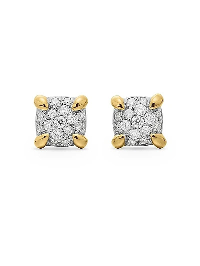 Petite Chatelaine Stud Earrings in 18K Yellow Gold