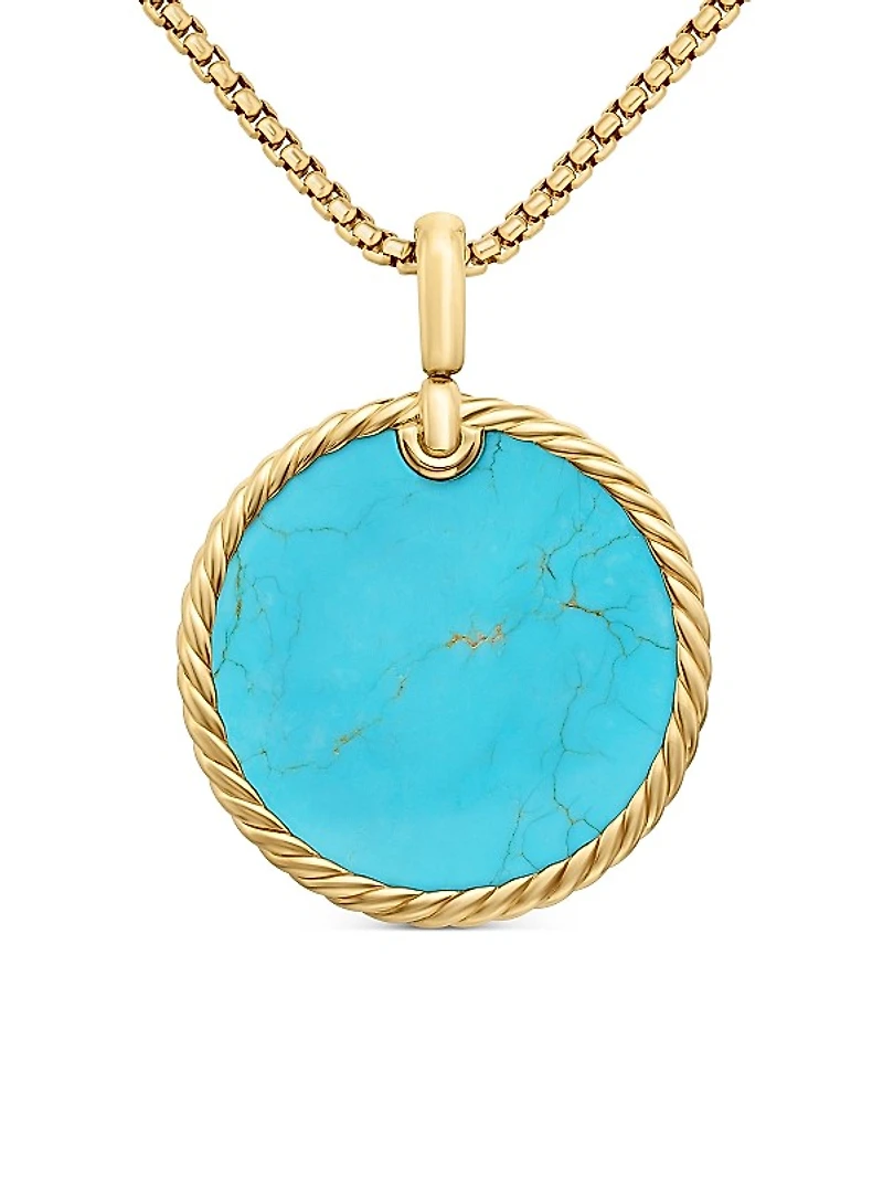 DY Elements Disc Pendant in 18K Yellow Gold