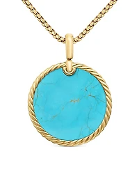 DY Elements Disc Pendant in 18K Yellow Gold