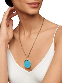 DY Elements Disc Pendant in 18K Yellow Gold