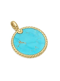 DY Elements Disc Pendant in 18K Yellow Gold