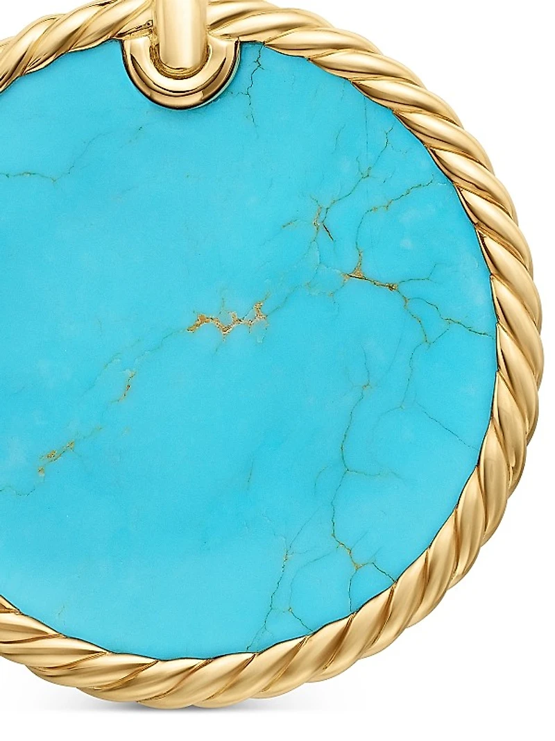 DY Elements Disc Pendant in 18K Yellow Gold