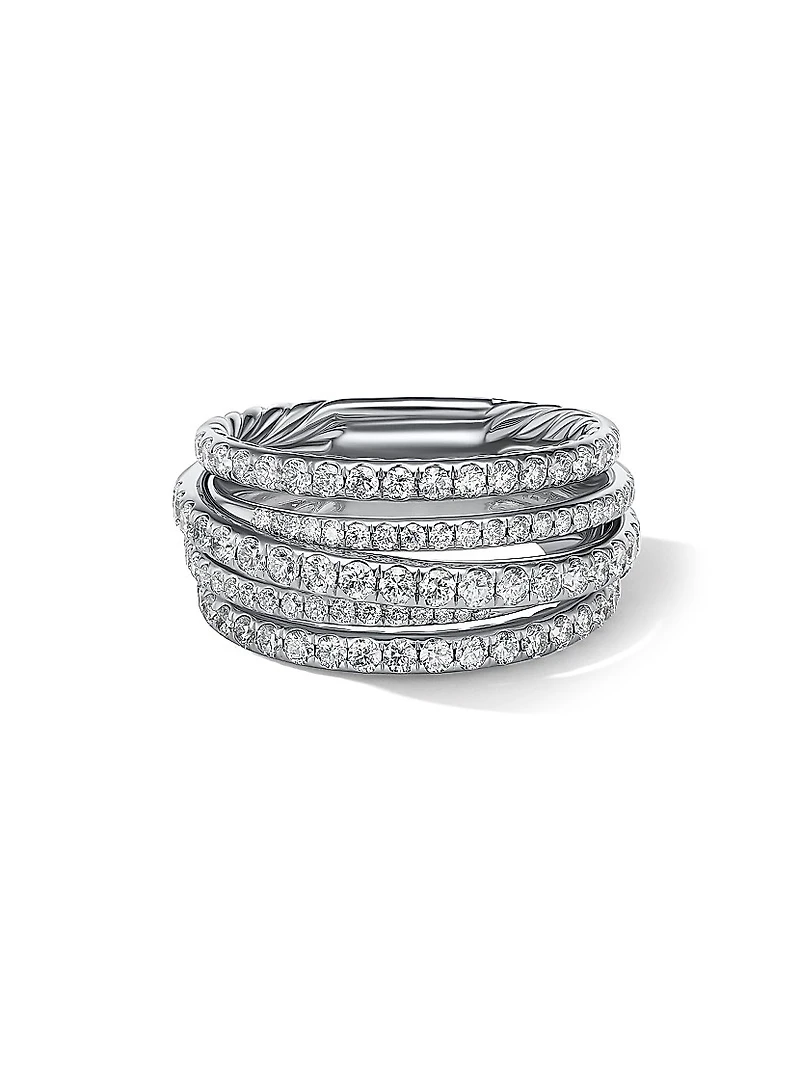 Crossover 18K White Gold & Diamond Ring