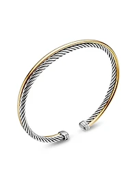 Crossover Bracelet With 18K Yellow Gold