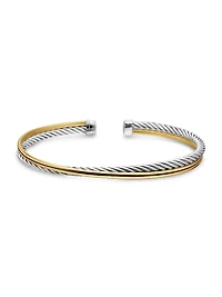 Crossover Bracelet With 18K Yellow Gold