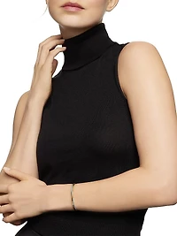 Crossover Bracelet With 18K Yellow Gold