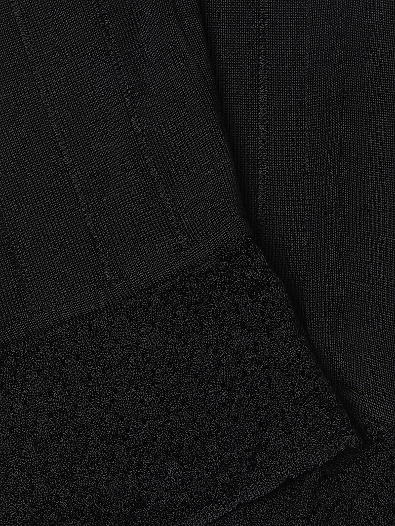 Rib-Knit Slip Midi-Dress