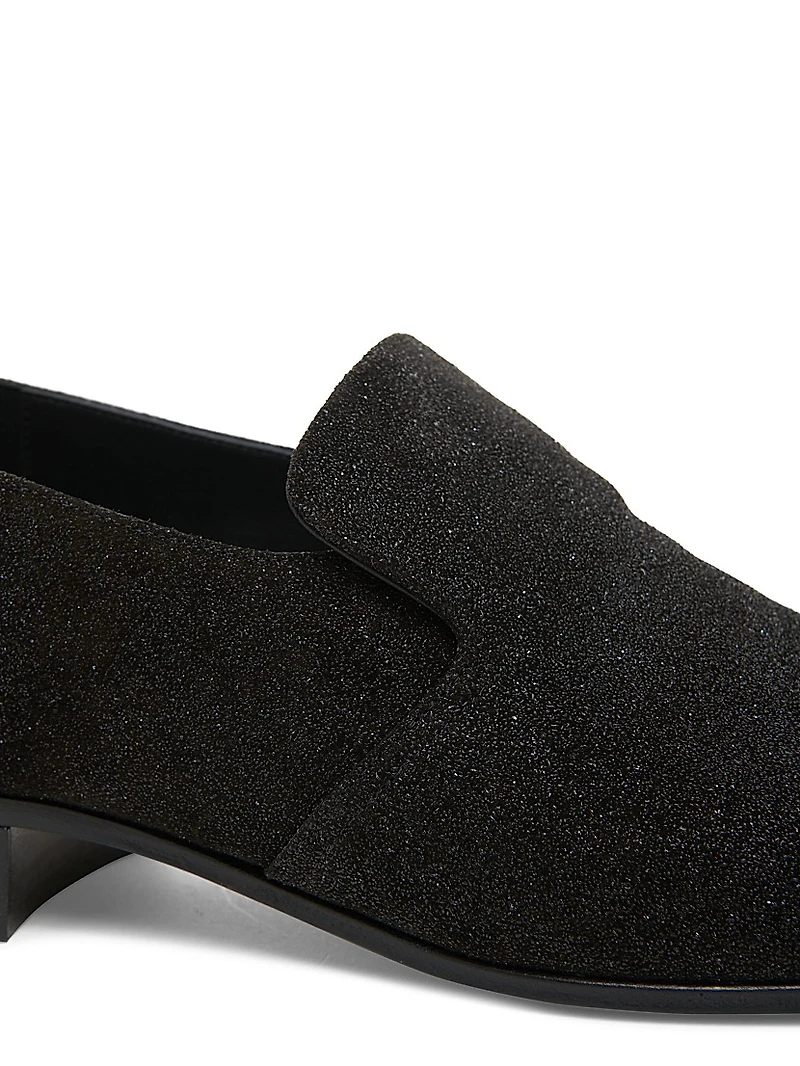 Glitter Leather Loafers