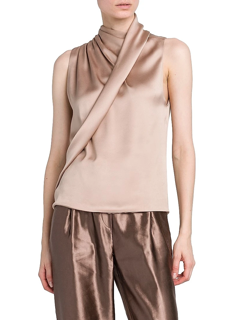 Silk Sleeveless Top