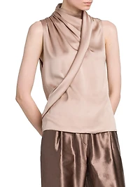 Silk Sleeveless Top