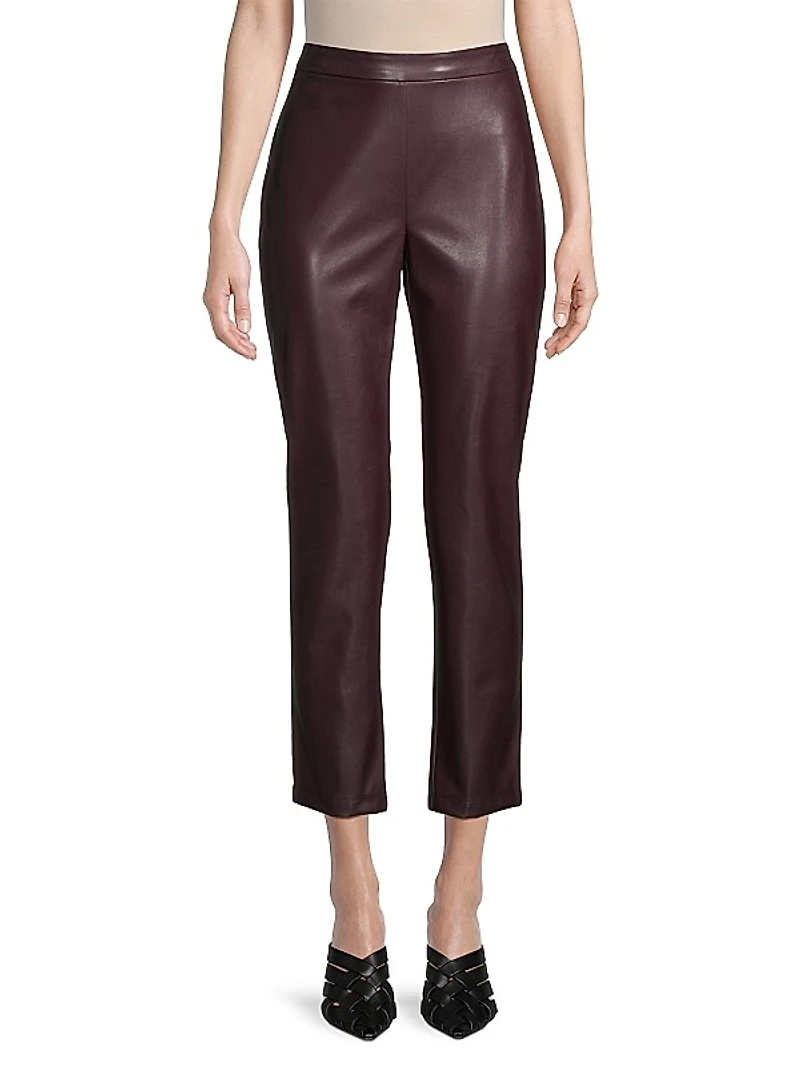 Vegan Leather Crop Pants