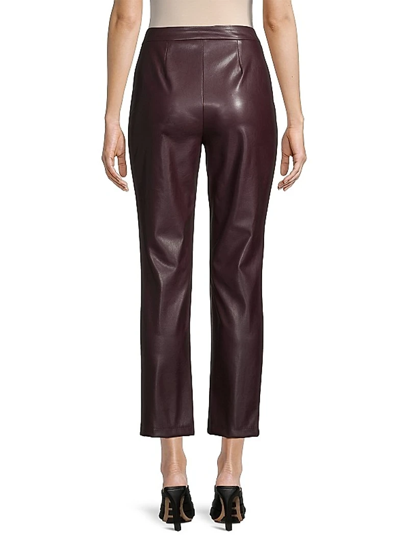 Vegan Leather Crop Pants