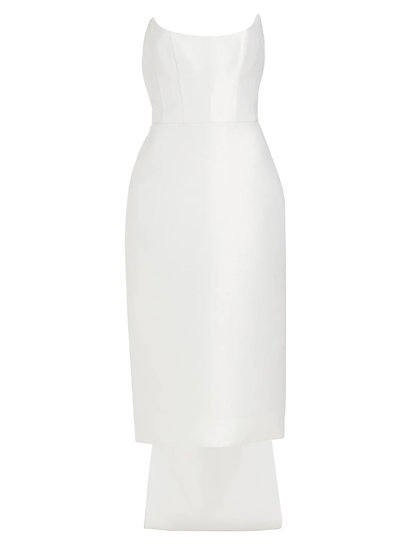 Bow-Back Mikado Satin Bridal Dress