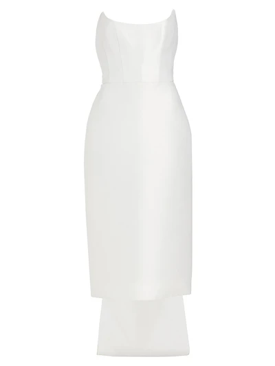 Bow-Back Mikado Satin Bridal Dress