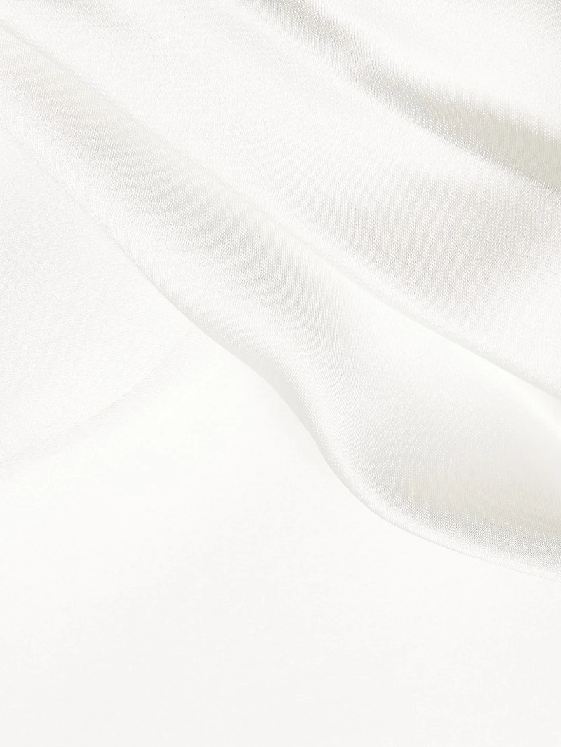 Fluide Satin Off-The-Shoulder Bridal Dress