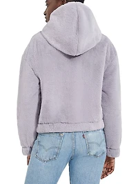 Mandy Faux Fur Zip-Front Hoodie