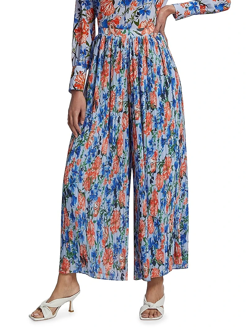 Jasmine Pleated Pull-On Pants