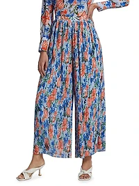 Jasmine Pleated Pull-On Pants