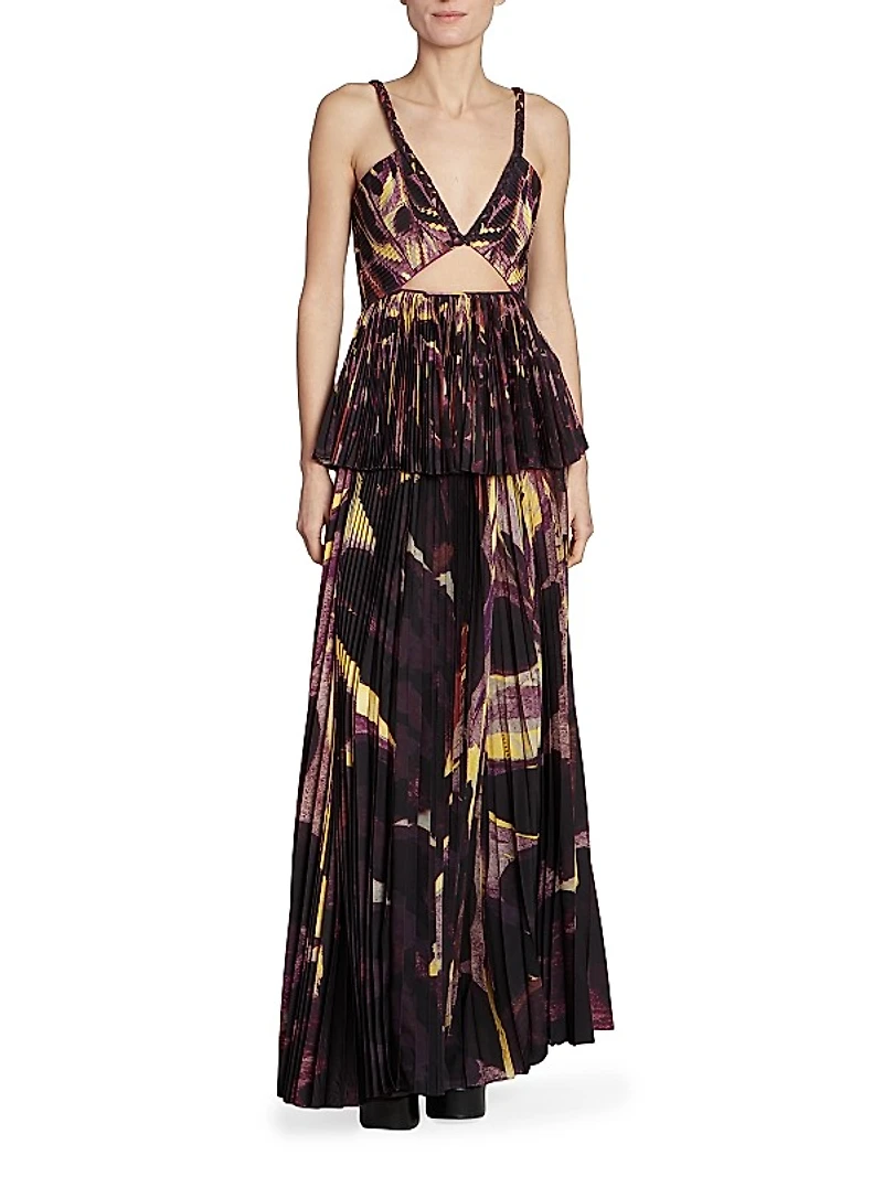 Lemna Pleated Maxi Skirt