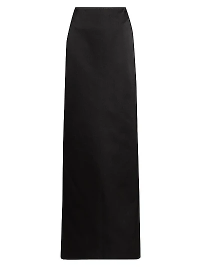Saria Silk Column Maxi Skirt