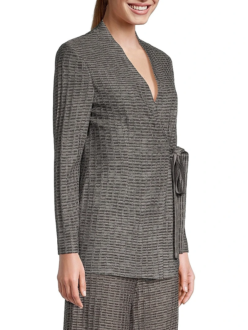 Tweed Wrap Blazer