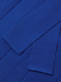 Rib-Knit Belted Maxi Dress