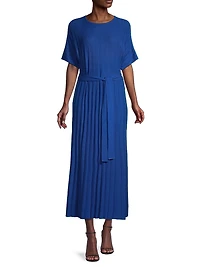 Rib-Knit Belted Maxi Dress