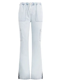 Drawstring Cargo Jeans
