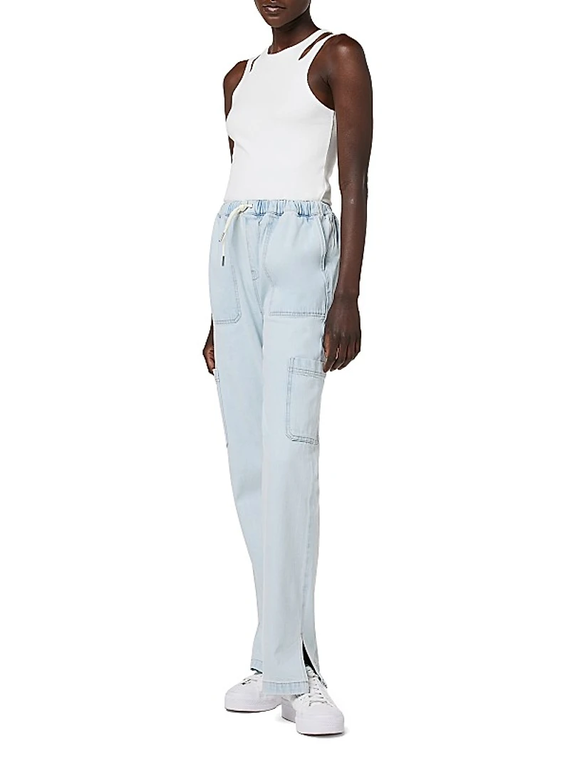 Drawstring Cargo Jeans