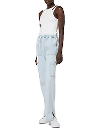 Drawstring Cargo Jeans
