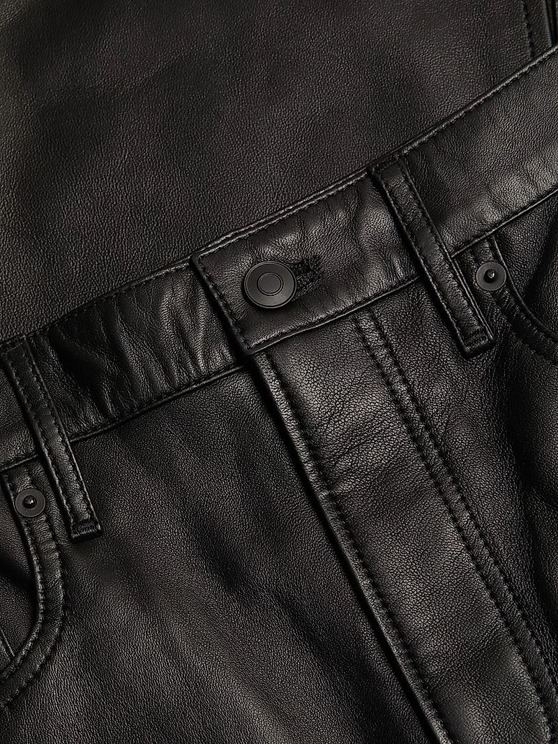 Leather Column Maxi Skirt