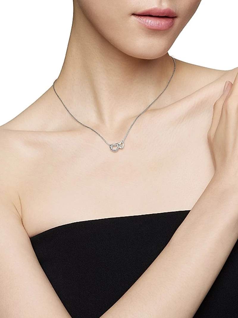 Cable Collectibles Double Heart Necklace With Diamonds