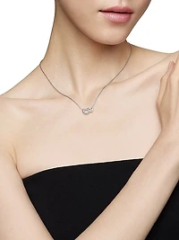 Cable Collectibles Double Heart Necklace With Diamonds