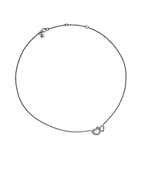 Cable Collectibles Double Heart Necklace With Diamonds