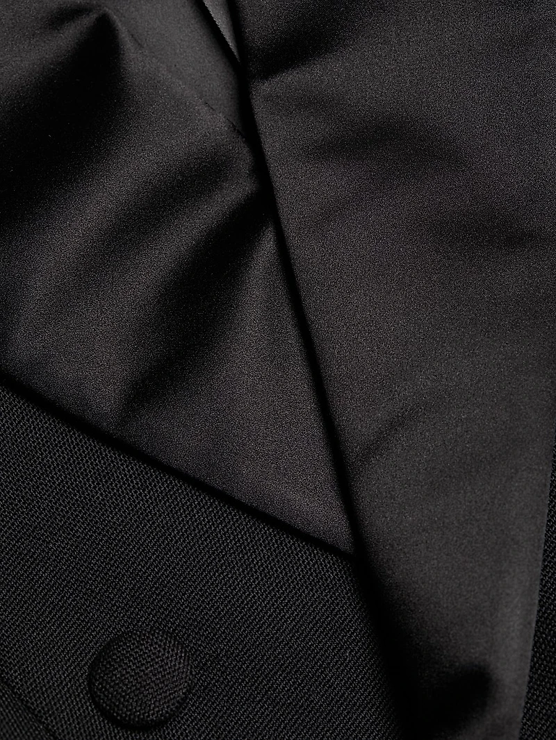 Double-Breasted Wool Blazer Minidress