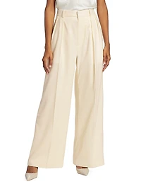 Evening Wool Wide-Leg Trousers