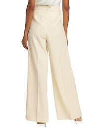 Evening Wool Wide-Leg Trousers