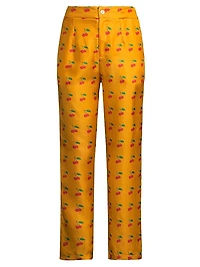 Salome Cherry-Print Trousers
