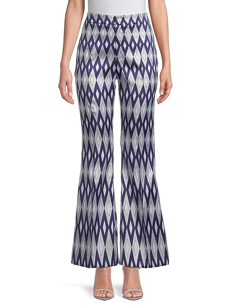 Kelly Geometric Jacquard Pants
