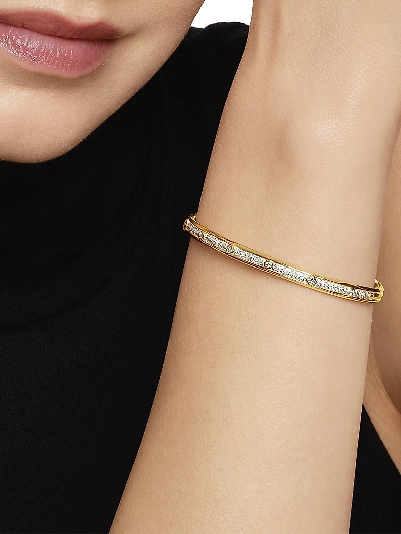Modern Renaissance Bangle Bracelet in 18K Yellow Gold
