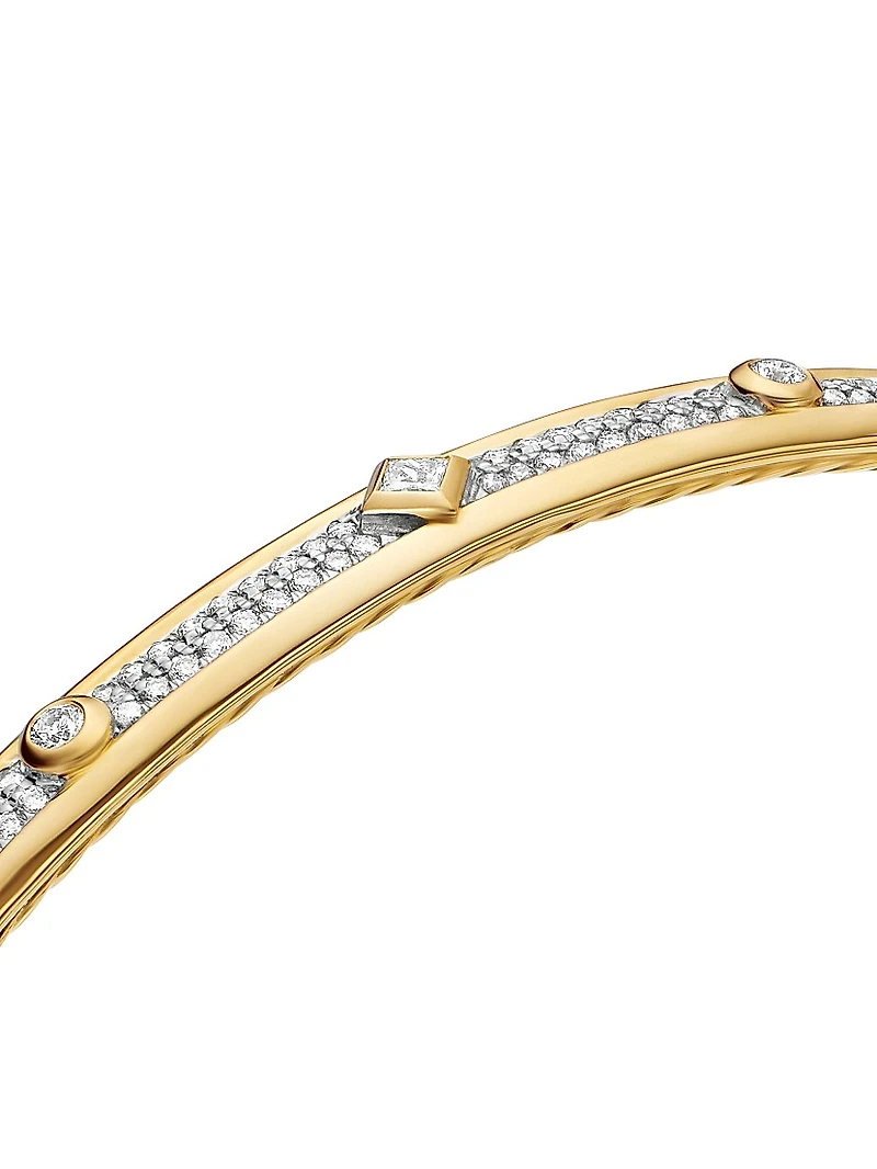 Modern Renaissance Bangle Bracelet in 18K Yellow Gold