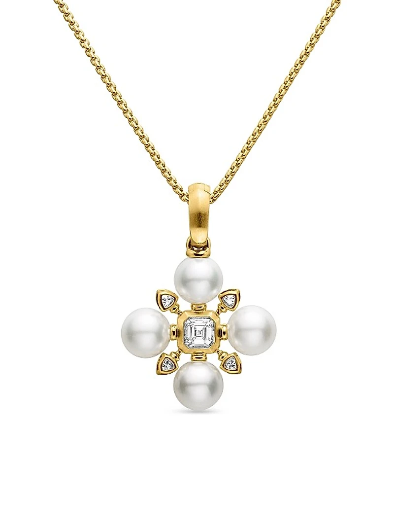 Renaissance Pearl Necklace in 18K Yellow Gold